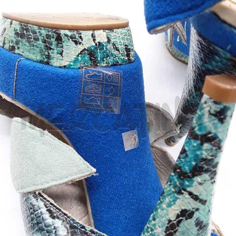 SCARPE DONNA BARÙ TACCO AZZURRE BLU PITONATE SCAMOSCIATE | Mercatino dell'Usato Montesilvano 5
