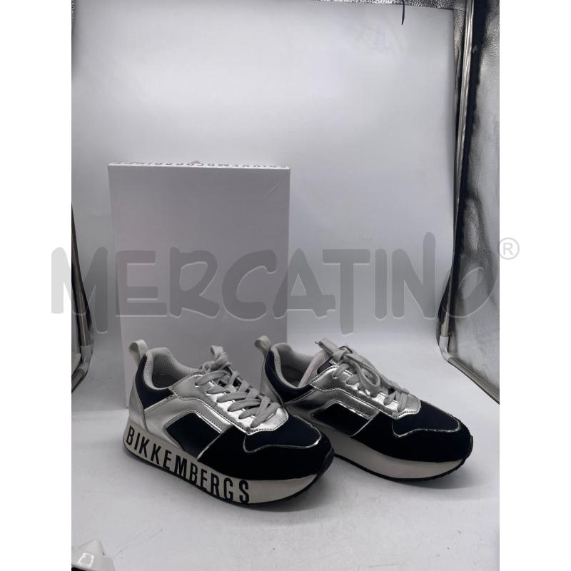 SCARPE DONNA BIKKEMBERGS NERE ARGENTATE LACCI | Mercatino dell'Usato Montesilvano 1