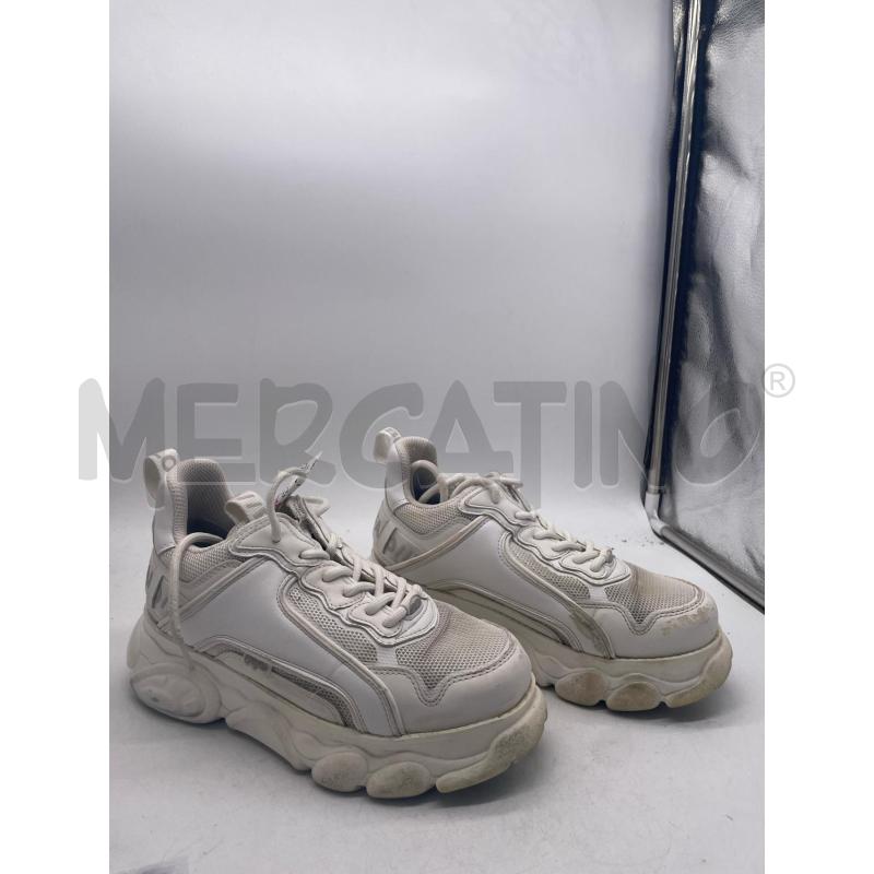 SCARPE DONNA BUFFALO BIANCHE LACCI  | Mercatino dell'Usato Montesilvano 1