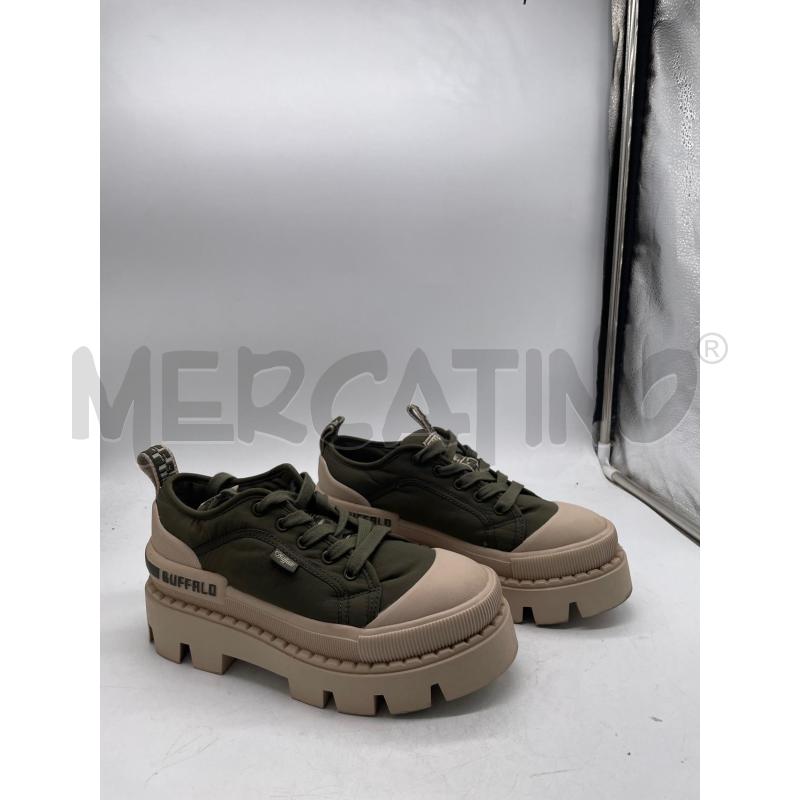 SCARPE DONNA BUFFALO VERDI BEIGE LACCI | Mercatino dell'Usato Montesilvano 1