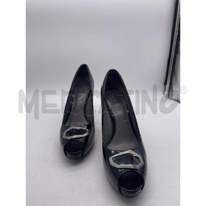 SCARPE DONNA CALVIN KLEIN NERE LUCIDE PUNTA APERTA | Mercatino dell'Usato Montesilvano 2