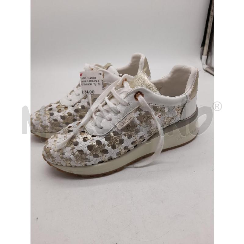 SCARPE DONNA CARMELA TRAFORATE BIANCHE ARGENTATE INTRECCIATE | Mercatino dell'Usato Montesilvano 3