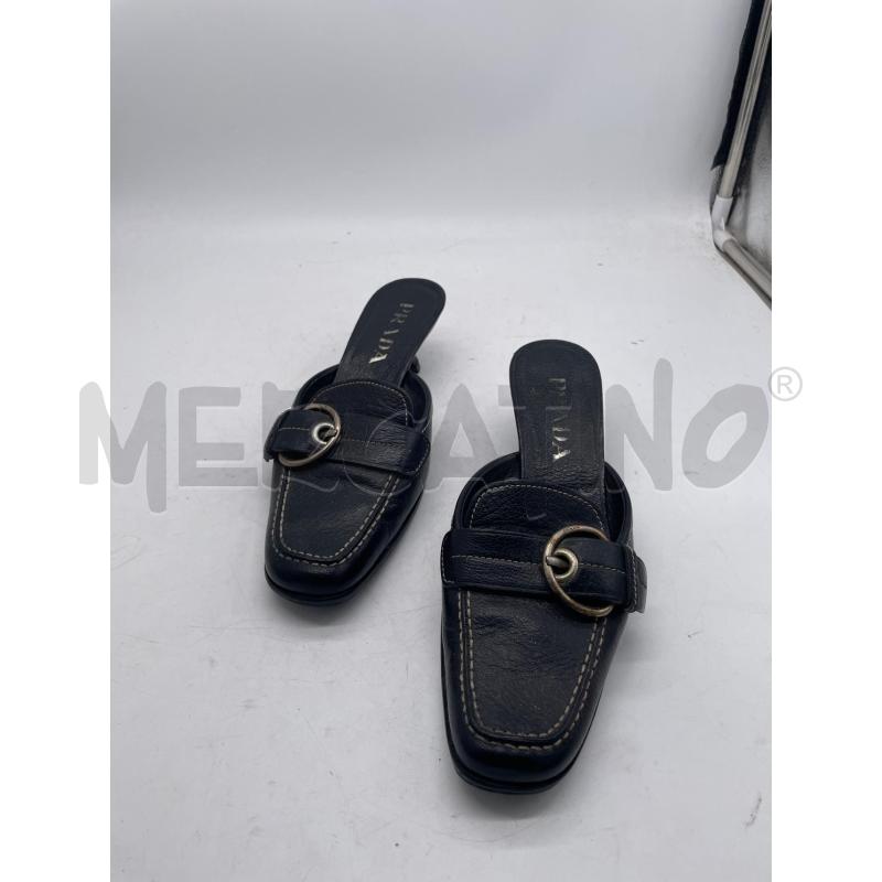 SCARPE DONNA CIABATTE PRADA FIBBIA ARGENTATA | Mercatino dell'Usato Montesilvano 1