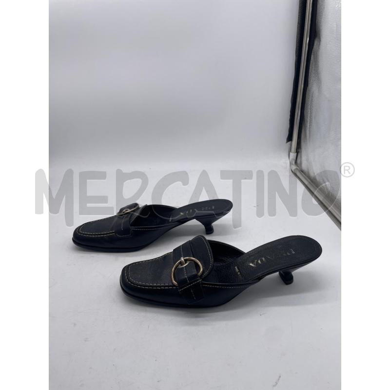 SCARPE DONNA CIABATTE PRADA FIBBIA ARGENTATA | Mercatino dell'Usato Montesilvano 2