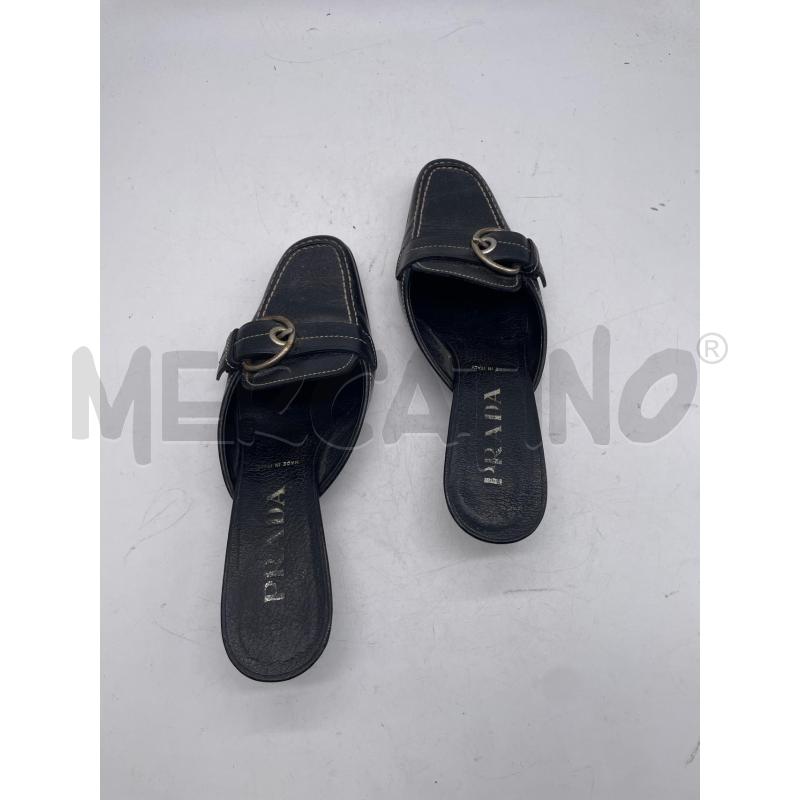 SCARPE DONNA CIABATTE PRADA FIBBIA ARGENTATA | Mercatino dell'Usato Montesilvano 3