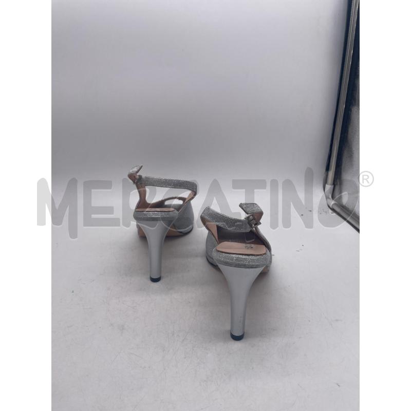 SCARPE DONNA CONFORT GLITTER ARGETATE PUNTA APERTA TACCO | Mercatino dell'Usato Montesilvano 3