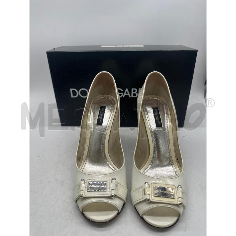 SCARPE DONNA DOLCE & GABBANA BIANCHE TACCO PUNTA APERTA | Mercatino dell'Usato Montesilvano 2