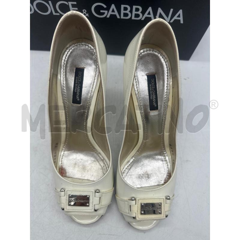 SCARPE DONNA DOLCE & GABBANA BIANCHE TACCO PUNTA APERTA | Mercatino dell'Usato Montesilvano 5
