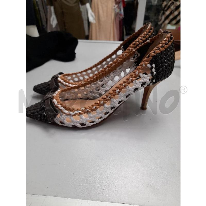 SCARPE DONNA D'AMBRA TACCO MARRONE BIANCO BEIGE | Mercatino dell'Usato Montesilvano 3