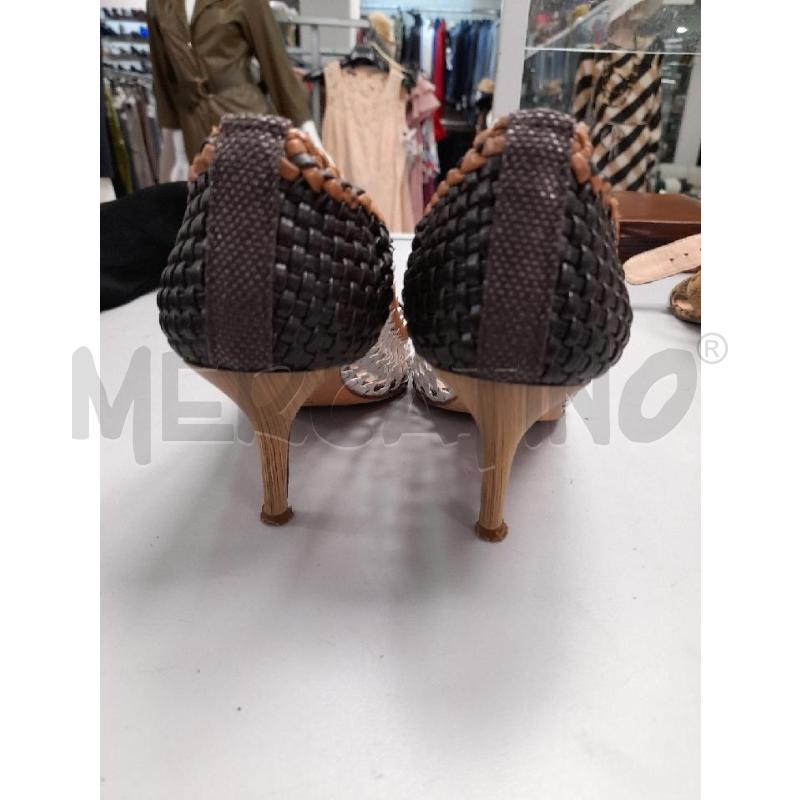 SCARPE DONNA D'AMBRA TACCO MARRONE BIANCO BEIGE | Mercatino dell'Usato Montesilvano 4