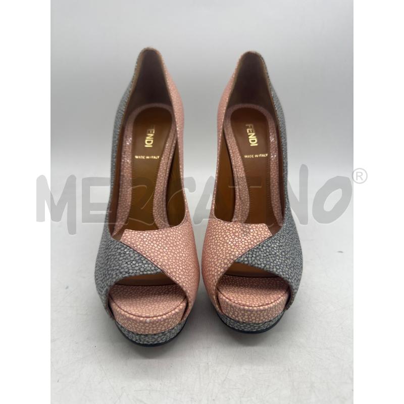 SCARPE DONNA FENDI ROSA BLU TACCO TG 38 | Mercatino dell'Usato Montesilvano 2