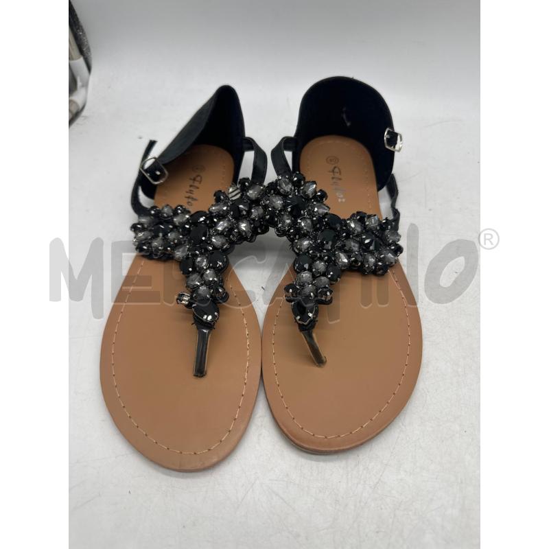 SCARPE DONNA FLYFOR SANDALI NERI PIETRINE GIOIELLO | Mercatino dell'Usato Montesilvano 2