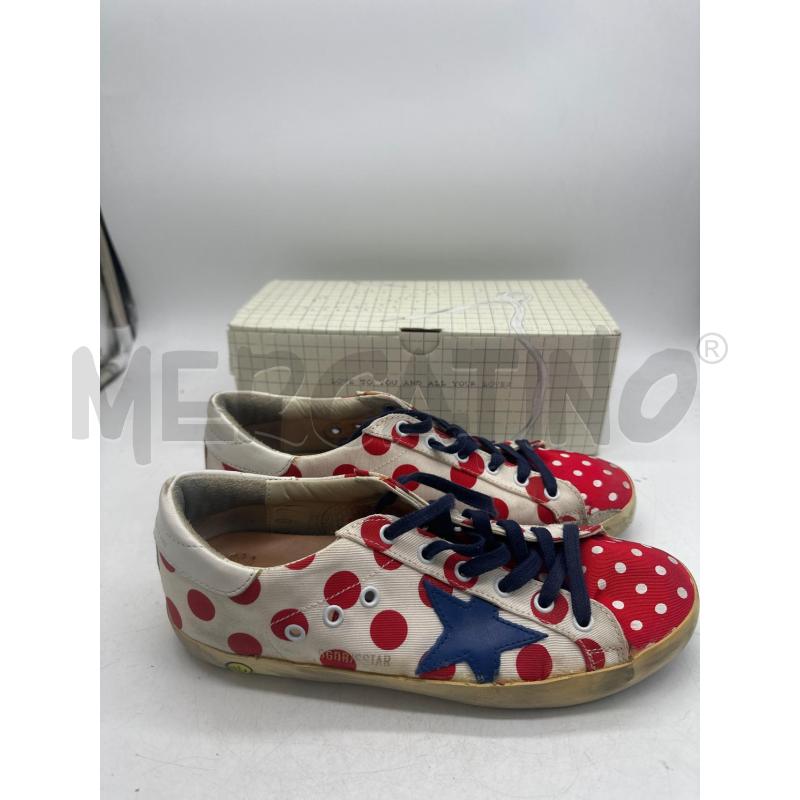 SCARPE DONNA GOLDEN GOOSE BIANCHE ROSSE POIS STELLA BLU | Mercatino dell'Usato Montesilvano 1