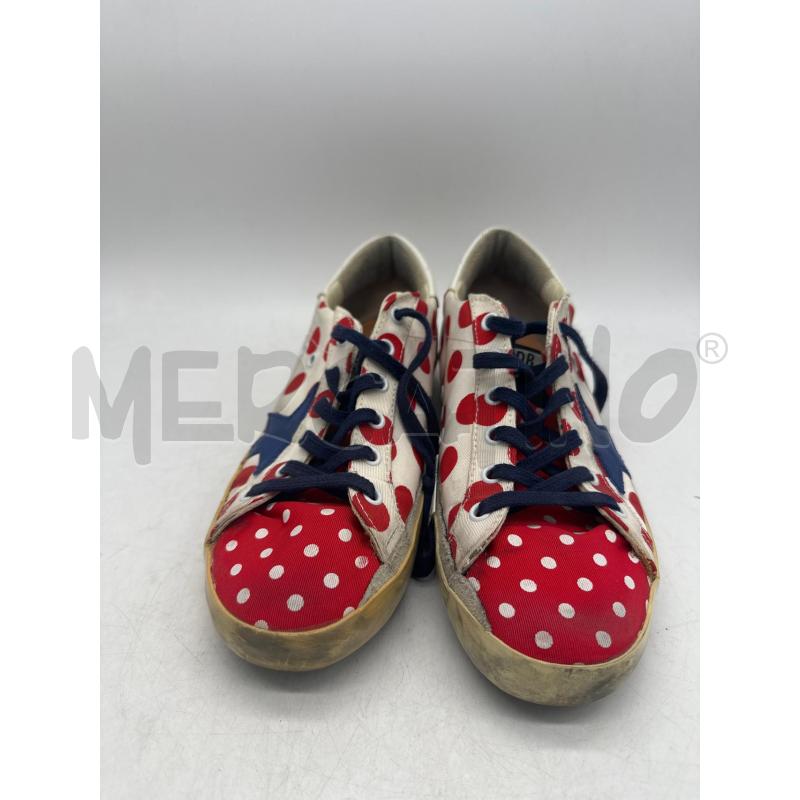 SCARPE DONNA GOLDEN GOOSE BIANCHE ROSSE POIS STELLA BLU | Mercatino dell'Usato Montesilvano 2