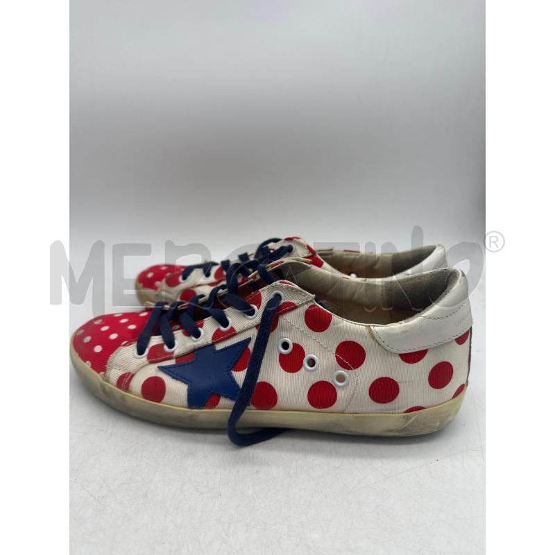 SCARPE DONNA GOLDEN GOOSE BIANCHE ROSSE POIS STELLA BLU | Mercatino dell'Usato Montesilvano 3