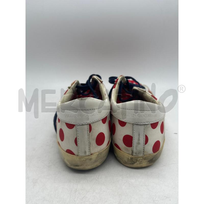 SCARPE DONNA GOLDEN GOOSE BIANCHE ROSSE POIS STELLA BLU | Mercatino dell'Usato Montesilvano 4