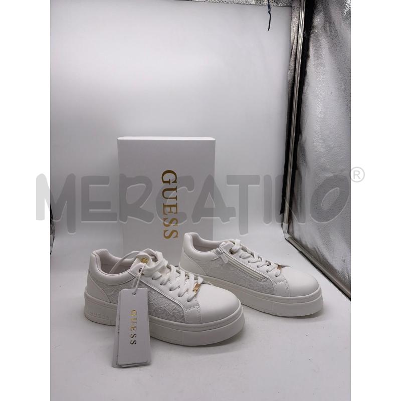 SCARPE DONNA GUESS BIANCHE PIZZO LACCI | Mercatino dell'Usato Montesilvano 1