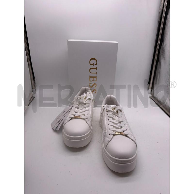 SCARPE DONNA GUESS BIANCHE PIZZO LACCI | Mercatino dell'Usato Montesilvano 2
