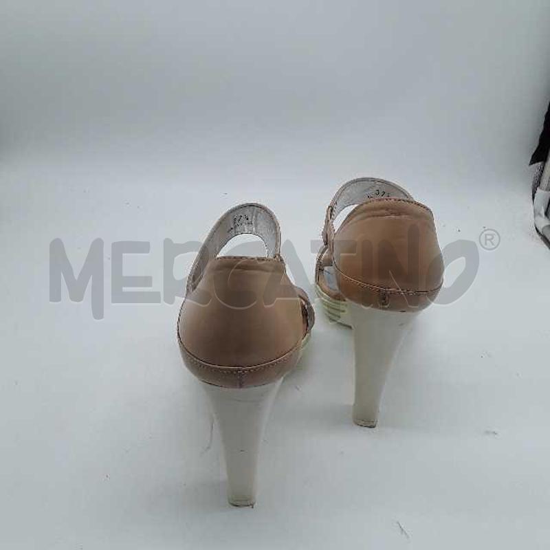 SCARPE DONNA HOGAN TACCO BEIGE BIANCO | Mercatino dell'Usato Montesilvano 3