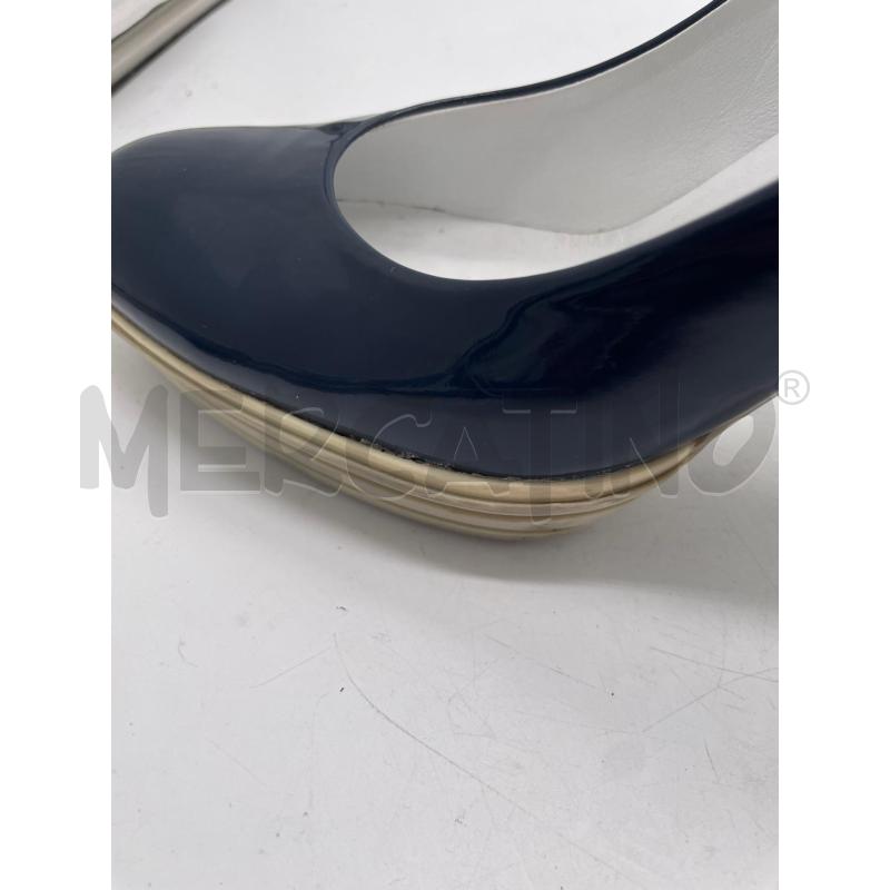 SCARPE DONNA HOGAN VERNICE BLU TACCO BIANCO | Mercatino dell'Usato Montesilvano 4