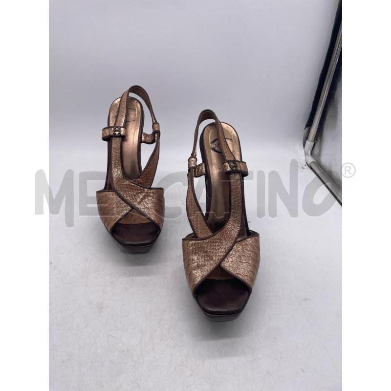 SCARPE DONNA JUST CAVALLI TACCO LEGNO STAMPA PITONATA DORATA | Mercatino dell'Usato Montesilvano 2