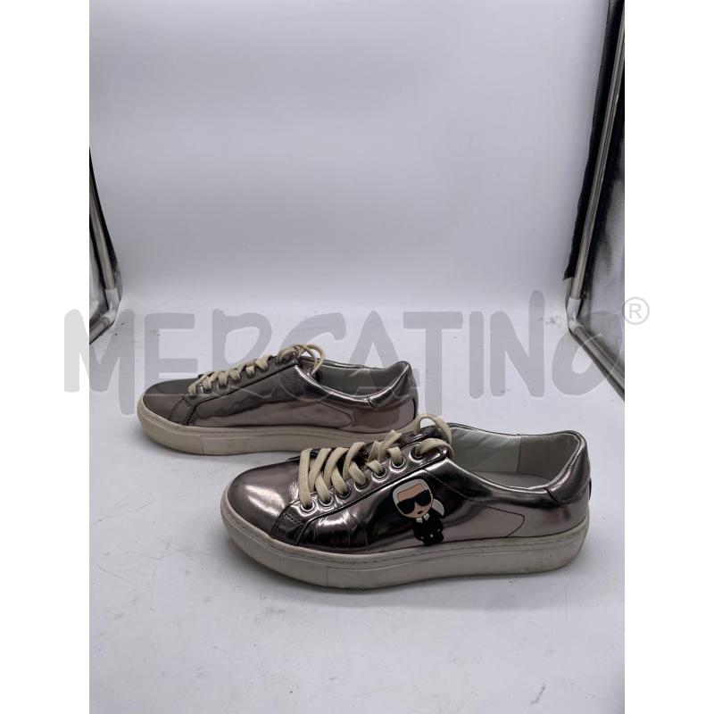 SCARPE DONNA KARL LAGERFIELD ARGENTATE LACCI | Mercatino dell'Usato Montesilvano 2