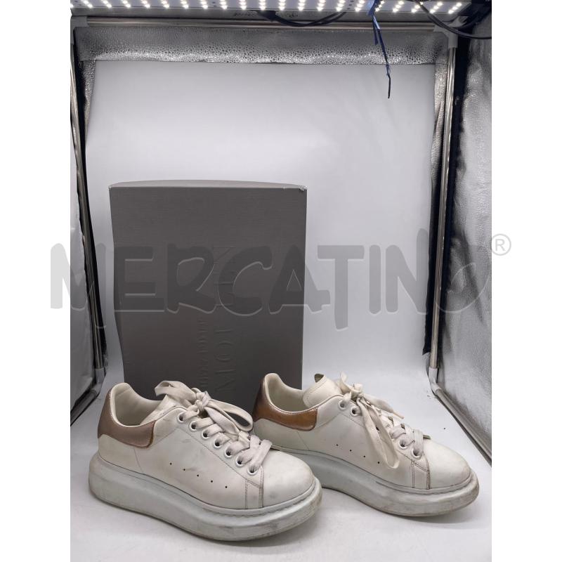 SCARPE DONNA MCQUEEN BIANCHE LINGUA ORO ROSA | Mercatino dell'Usato Montesilvano 1