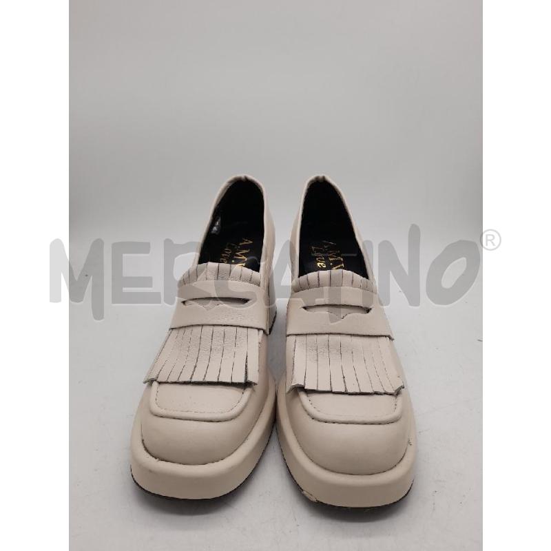 SCARPE DONNA MOCASSINO PANNA TACCO AMV LOVE | Mercatino dell'Usato Montesilvano 2