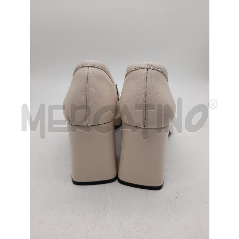 SCARPE DONNA MOCASSINO PANNA TACCO AMV LOVE | Mercatino dell'Usato Montesilvano 3