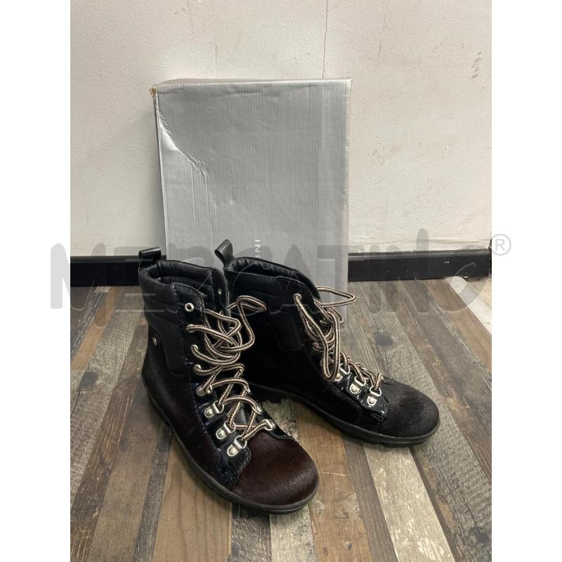 SCARPE DONNA NANNINI CAVALLINO MARRO NERI LACCI | Mercatino dell'Usato Montesilvano 1