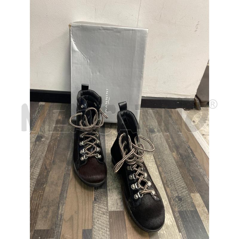 SCARPE DONNA NANNINI CAVALLINO MARRO NERI LACCI | Mercatino dell'Usato Montesilvano 2