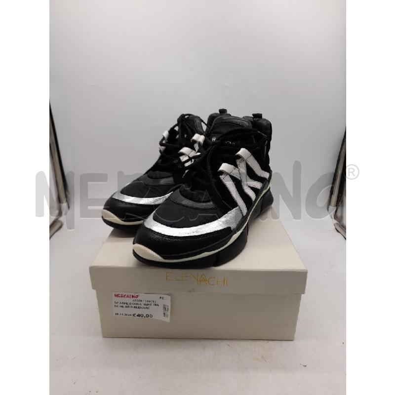 SCARPE DONNA NERE BIANCHE ARG ELENAACHI N 40 | Mercatino dell'Usato Montesilvano 1