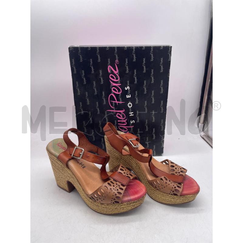 SCARPE DONNA RAQUEL PEREZ MARRO CHIARO E SCURO ZEPPA | Mercatino dell'Usato Montesilvano 1