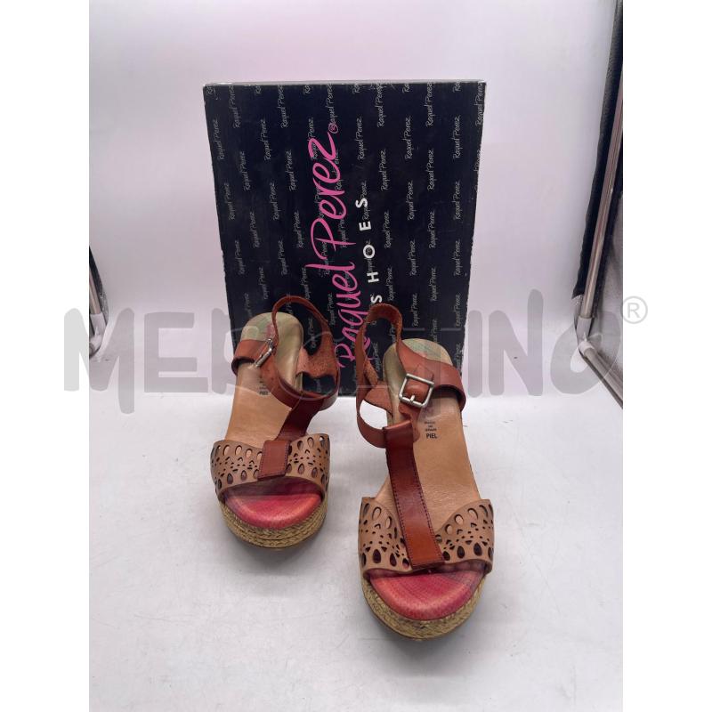 SCARPE DONNA RAQUEL PEREZ MARRO CHIARO E SCURO ZEPPA | Mercatino dell'Usato Montesilvano 2