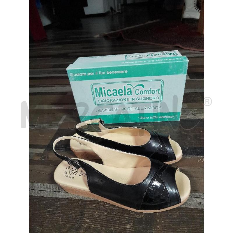 SCARPE DONNA SANDALO NERO MICAELA COFORT N 38 | Mercatino dell'Usato Montesilvano 1