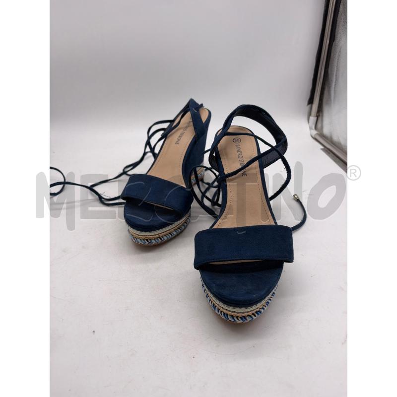 SCARPE DONNA SANDRO FERRONE BLU APERTE ZEPPA | Mercatino dell'Usato Montesilvano 2
