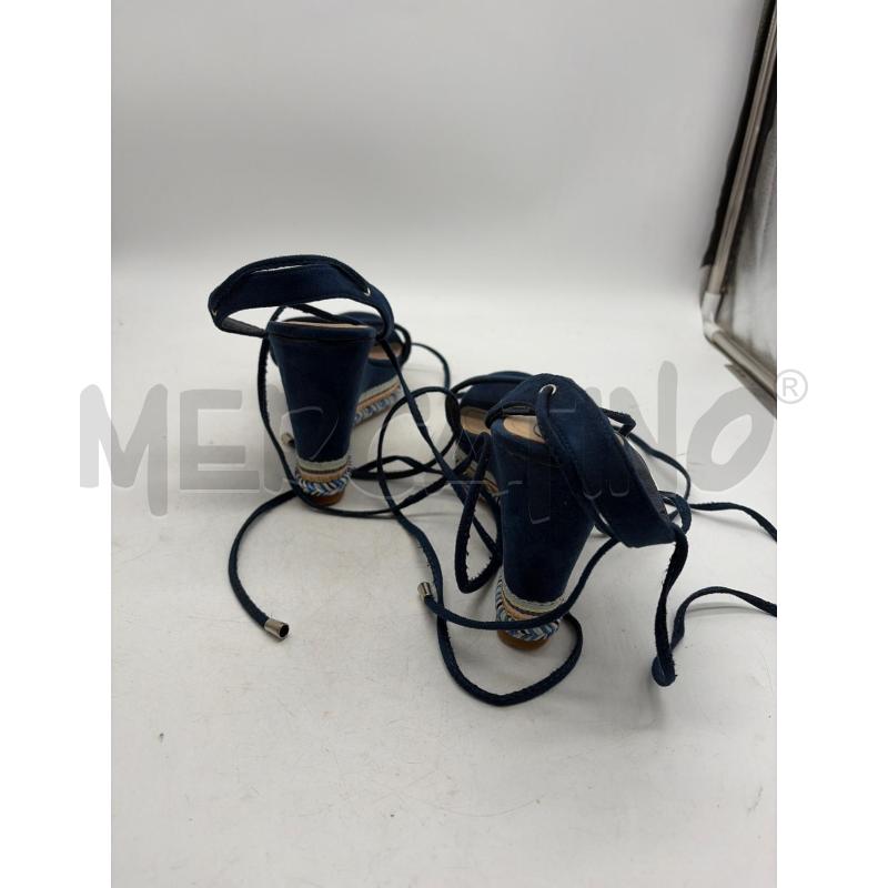 SCARPE DONNA SANDRO FERRONE BLU APERTE ZEPPA | Mercatino dell'Usato Montesilvano 3