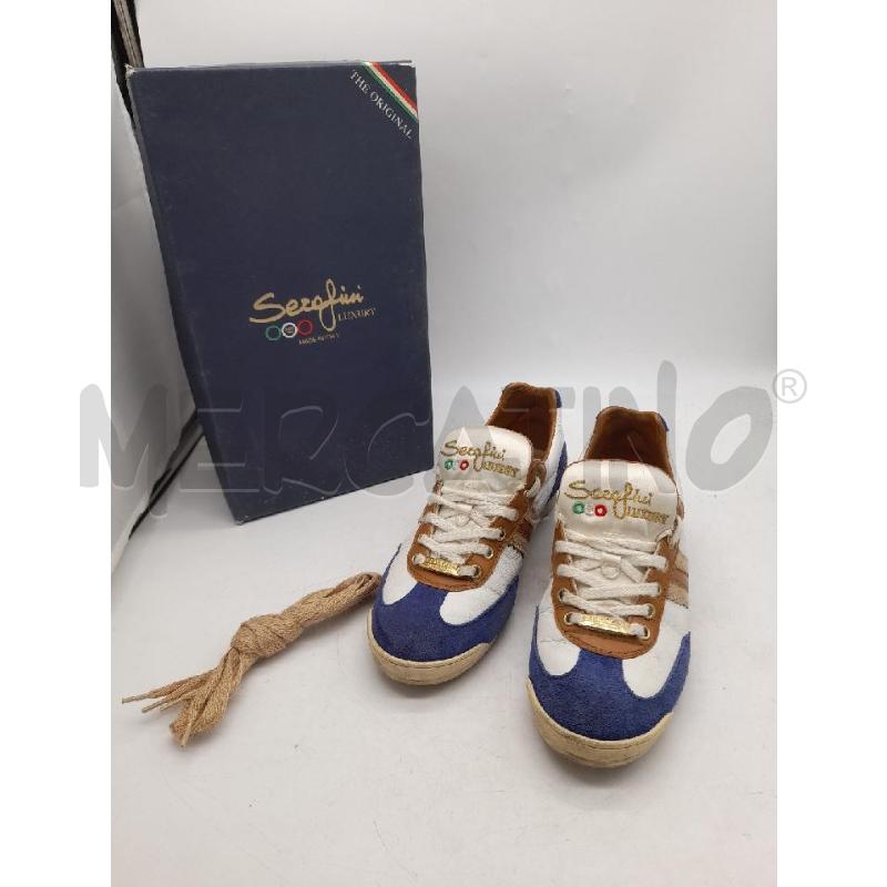 SCARPE DONNA SERAFINI BIANCHE MARRO BLU | Mercatino dell'Usato Montesilvano 1