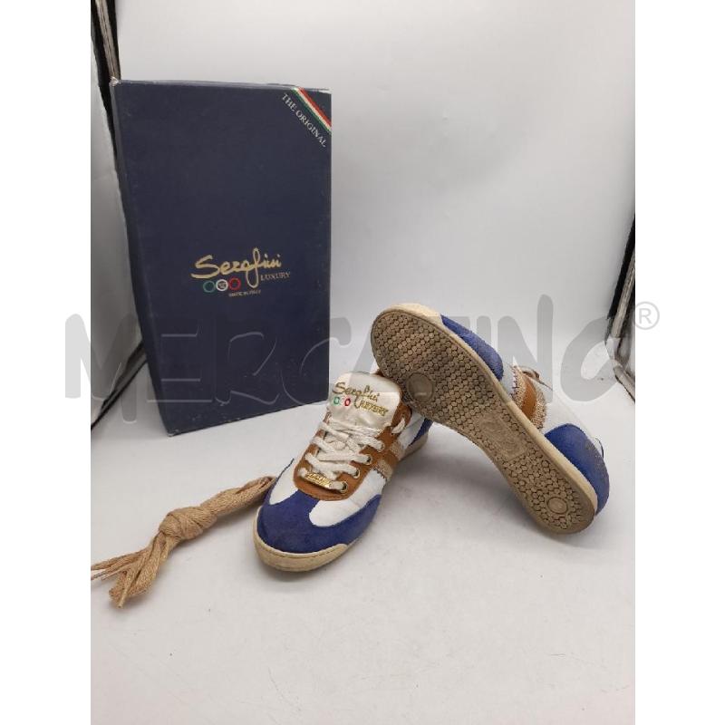 SCARPE DONNA SERAFINI BIANCHE MARRO BLU | Mercatino dell'Usato Montesilvano 2