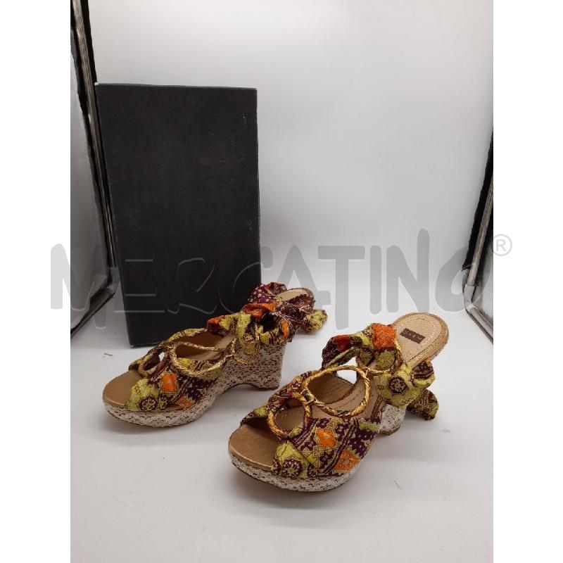 SCARPE DONNA SHY ZEPPA TESSUTO VERDE GIALLE TG 38 | Mercatino dell'Usato Montesilvano 2