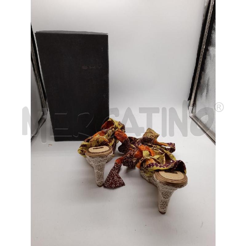 SCARPE DONNA SHY ZEPPA TESSUTO VERDE GIALLE TG 38 | Mercatino dell'Usato Montesilvano 3