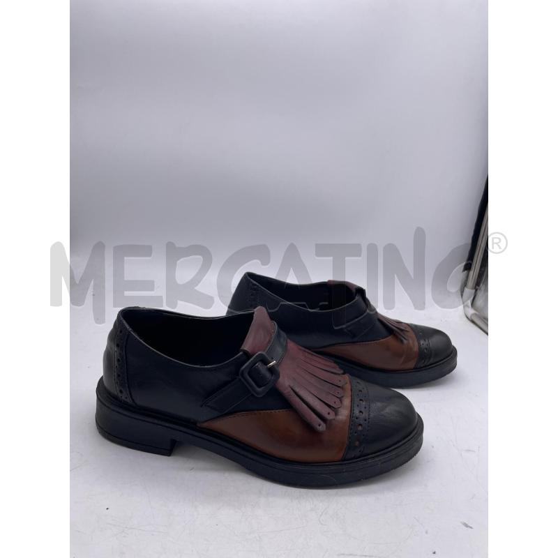 SCARPE DONNA SMARCHIATE PELLE FRANGE NERE ARANCIO ROSSE | Mercatino dell'Usato Montesilvano 1