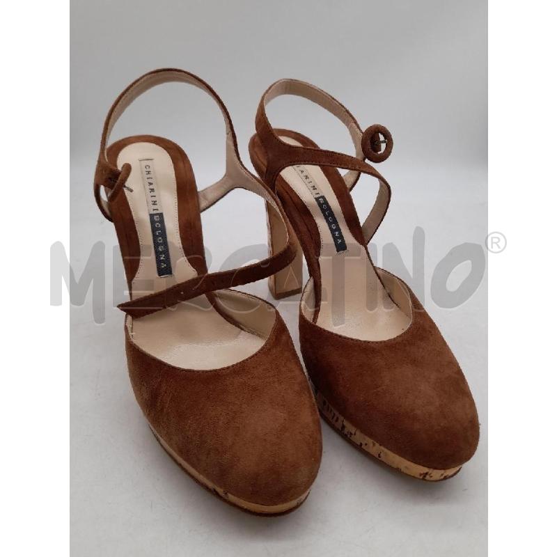 SCARPE DONNA TACCO CHIARINI BOLOGNA LEGNO SCAMOSCIATE MARRO | Mercatino dell'Usato Montesilvano 1