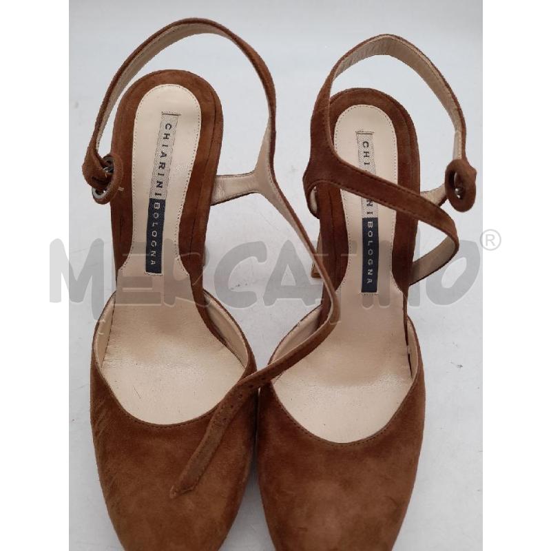 SCARPE DONNA TACCO CHIARINI BOLOGNA LEGNO SCAMOSCIATE MARRO | Mercatino dell'Usato Montesilvano 4