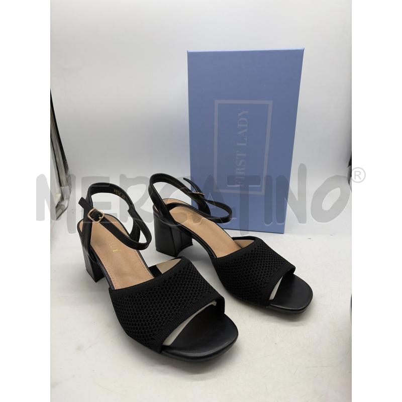 SCARPE DONNA TACCO FIRST LADY NERE APERTE | Mercatino dell'Usato Montesilvano 1