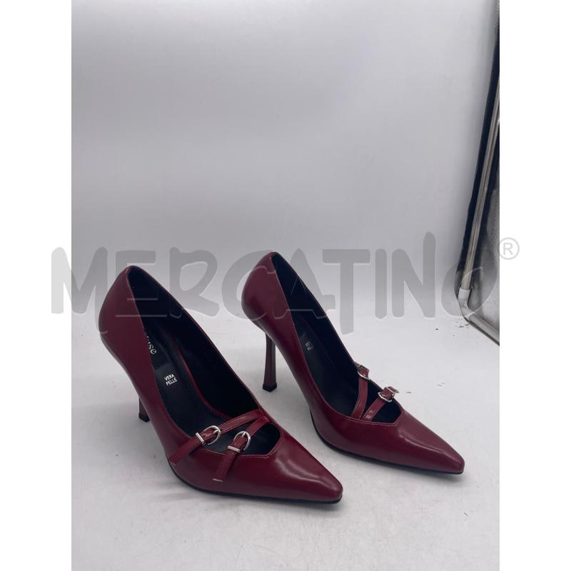 SCARPE DONNA TACCO MUSE BORDEAUX FIBBIETTE  | Mercatino dell'Usato Montesilvano 1