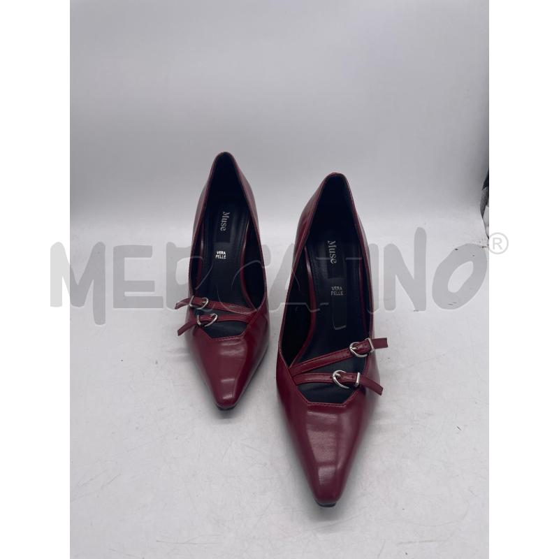 SCARPE DONNA TACCO MUSE BORDEAUX FIBBIETTE  | Mercatino dell'Usato Montesilvano 2