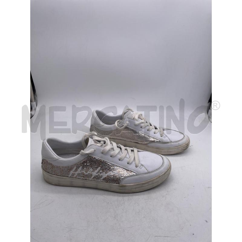 SCARPE DONNA TOMMY HILFIGER BIANCHE PAILLETTES DORATE LACCI | Mercatino dell'Usato Montesilvano 1