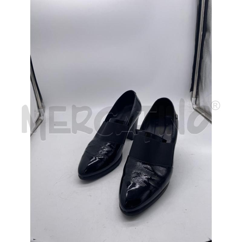 SCARPE DONNA VALLE VERDE NERE LUCIDE TACCO  | Mercatino dell'Usato Montesilvano 1