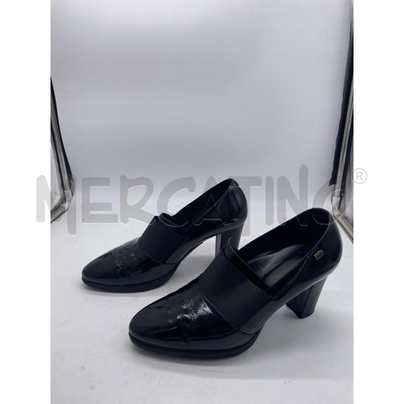 SCARPE DONNA VALLE VERDE NERE LUCIDE TACCO  | Mercatino dell'Usato Montesilvano 2